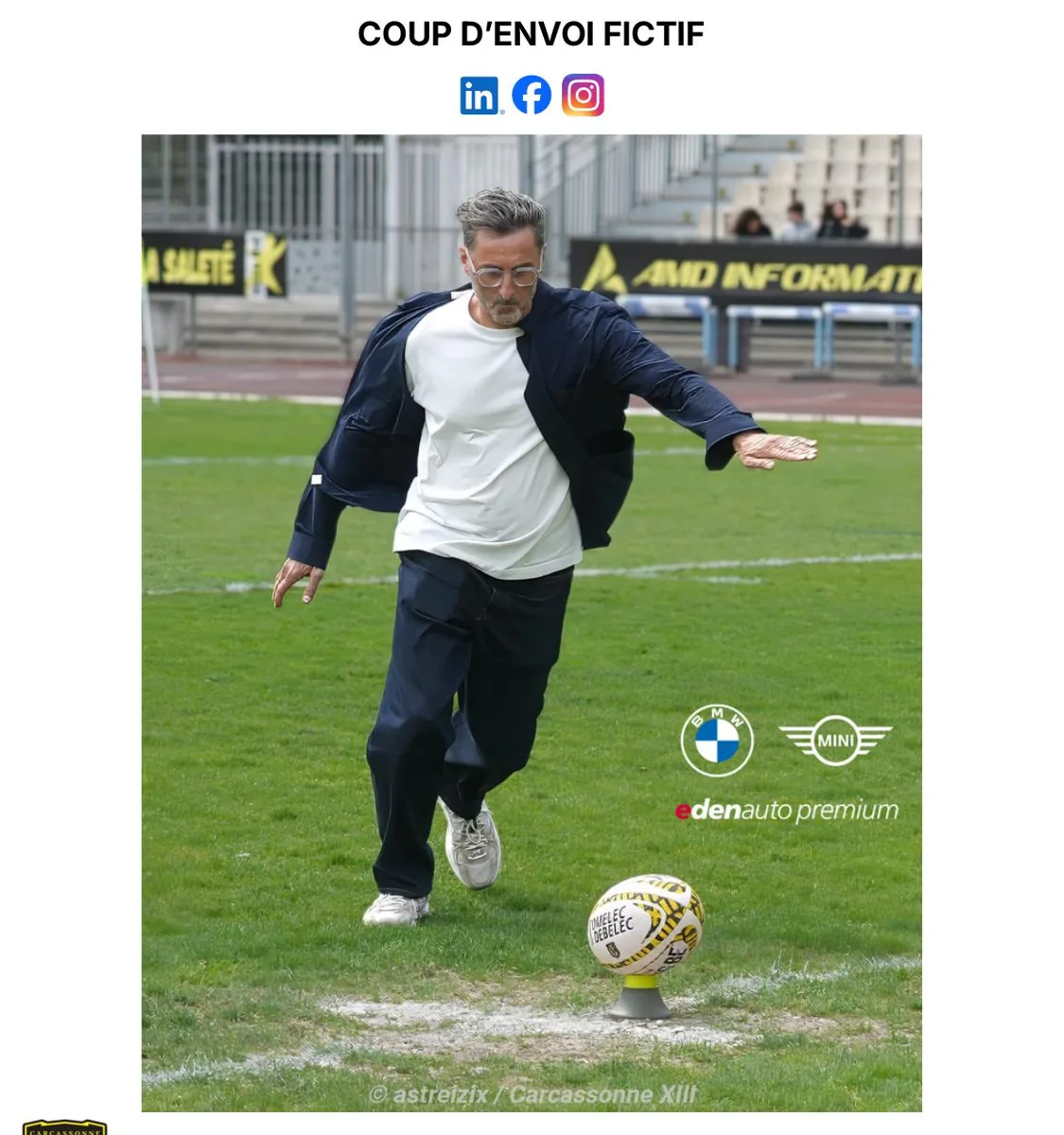 Pack Parrain Match — Derby — Coup d'envoi fictif au stade Albert-Domec