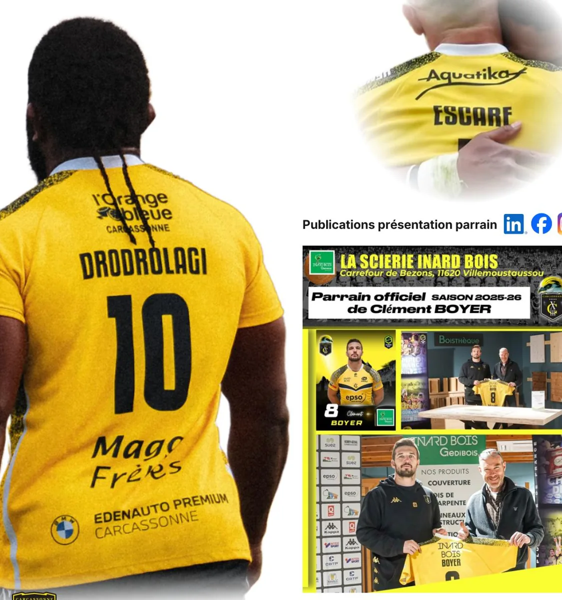 Pack Parrain joueur — votre logo au-dessus du nom du joueur
