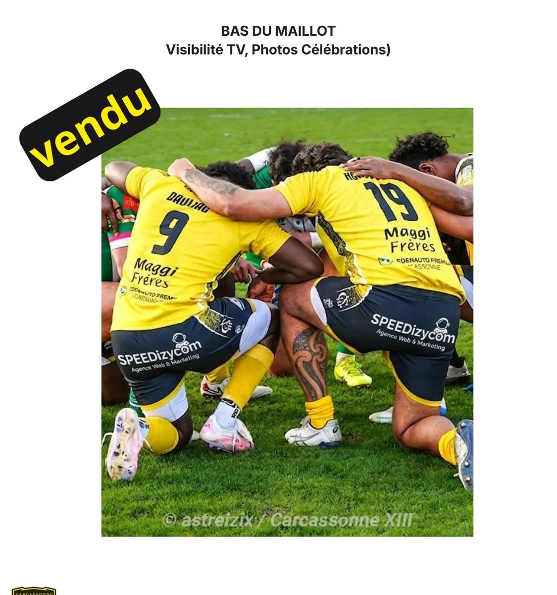 Bas du maillot — visibilité TV et photos de célébration