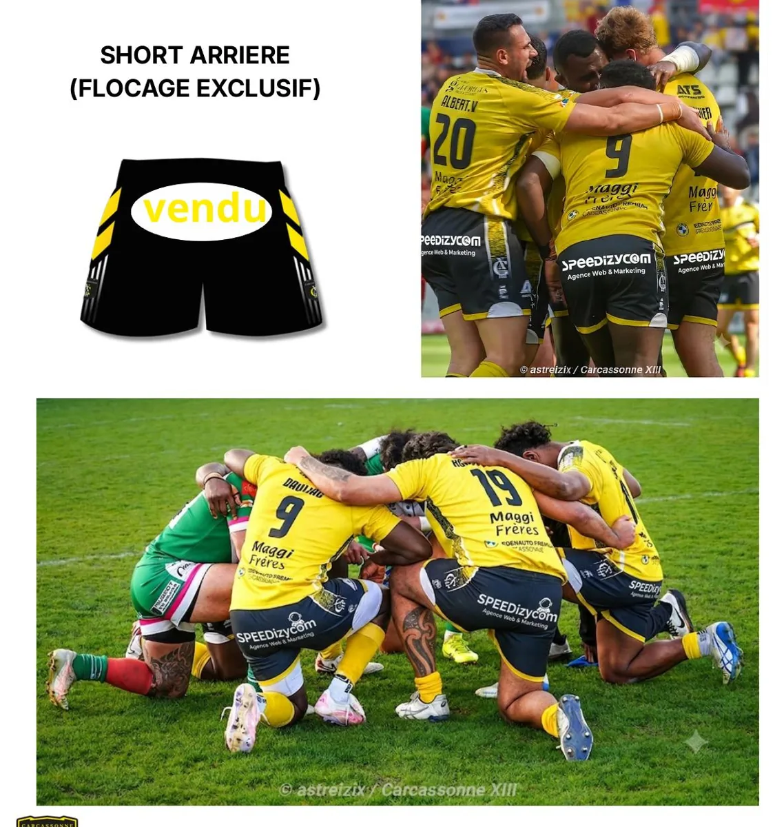Short arrière — flocage exclusif