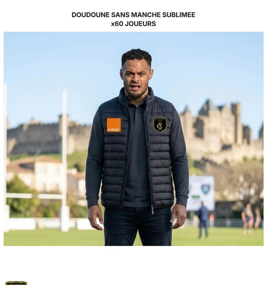 Doudoune sans manche sublimée — 60 joueurs