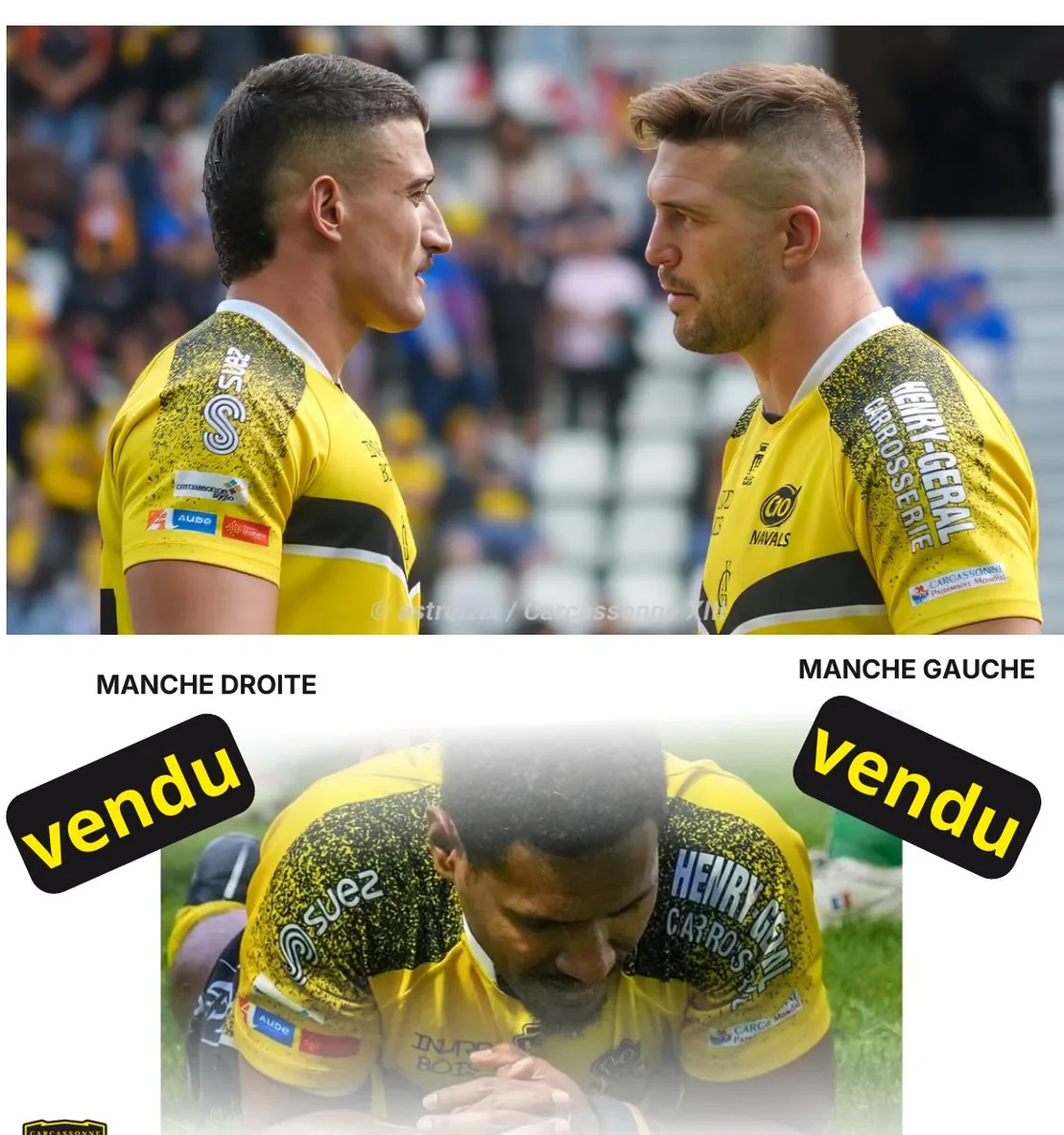 Manche gauche / manche droite du maillot de match