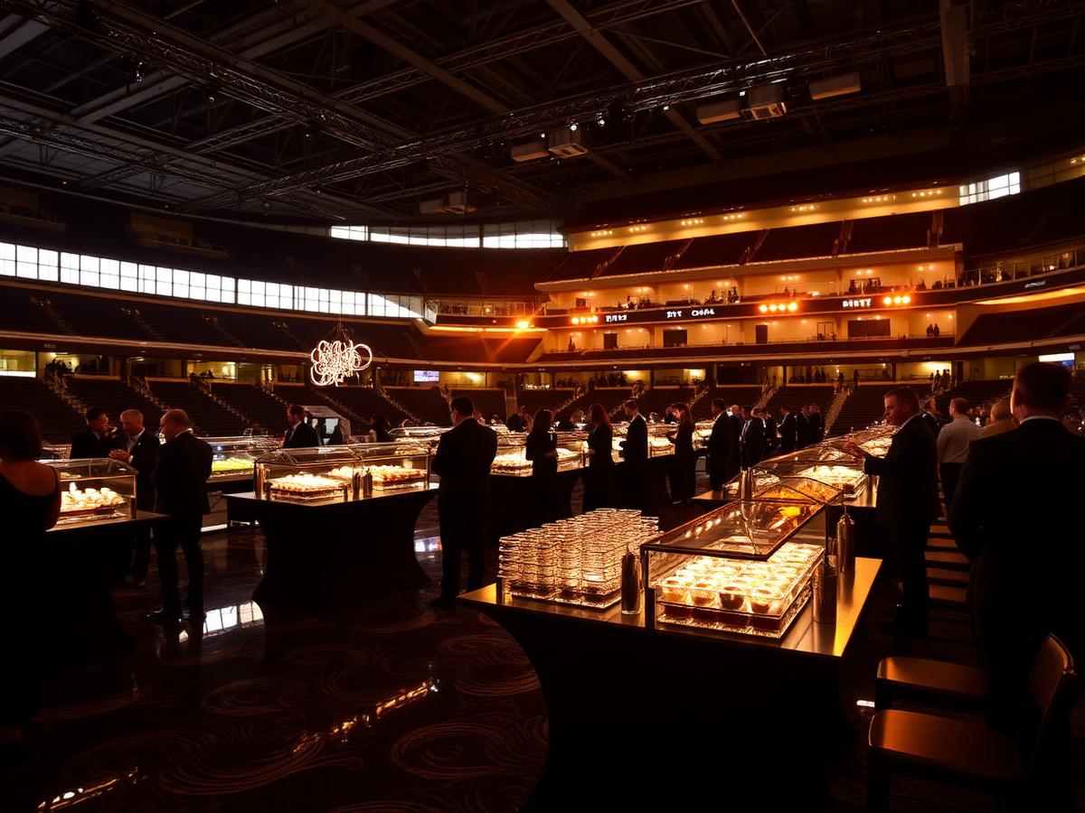 Salon partenaires — cocktail d'avant-match et repas